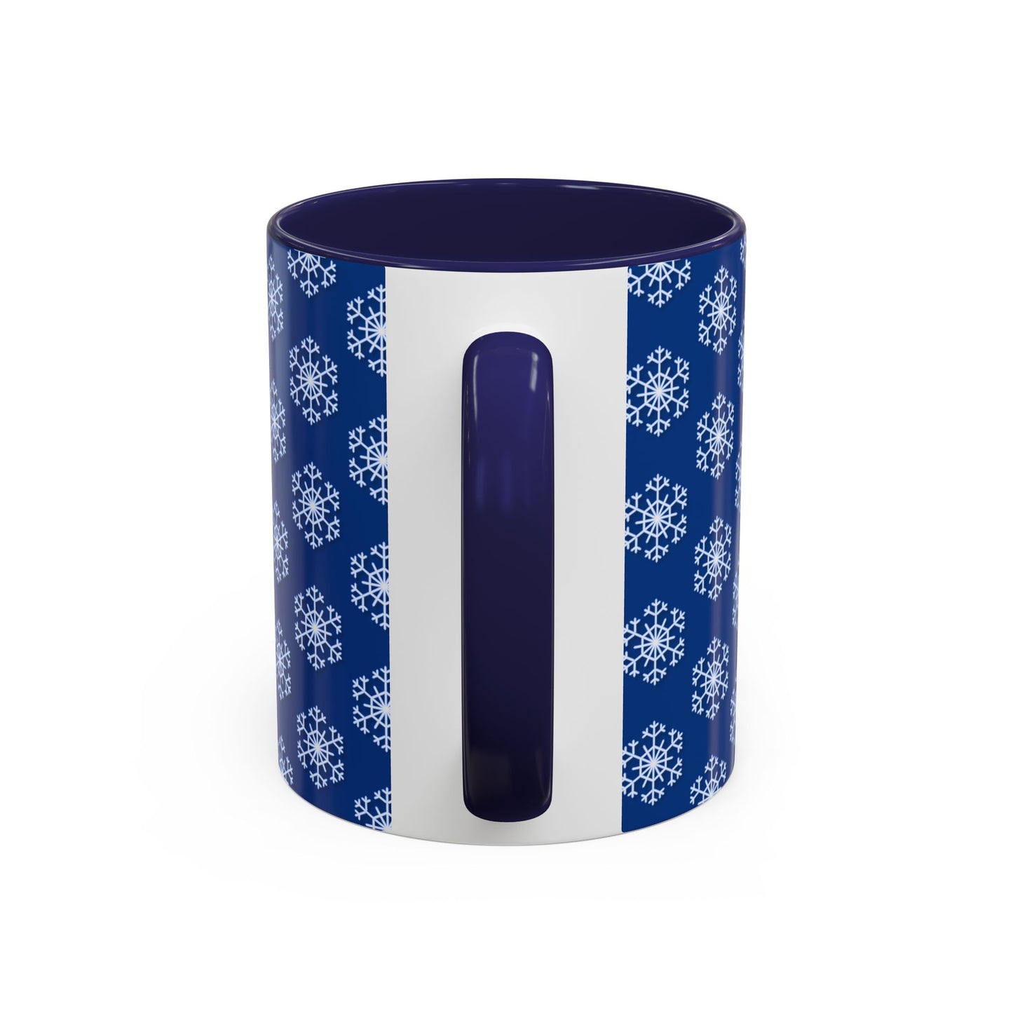 Blue Snowflake Accent Coffee Mug for Winter, Holiday Gift, Cozy Drinkware, Festive Kitchen Decor, Mug for Coffee Lovers, Tea Time Essential