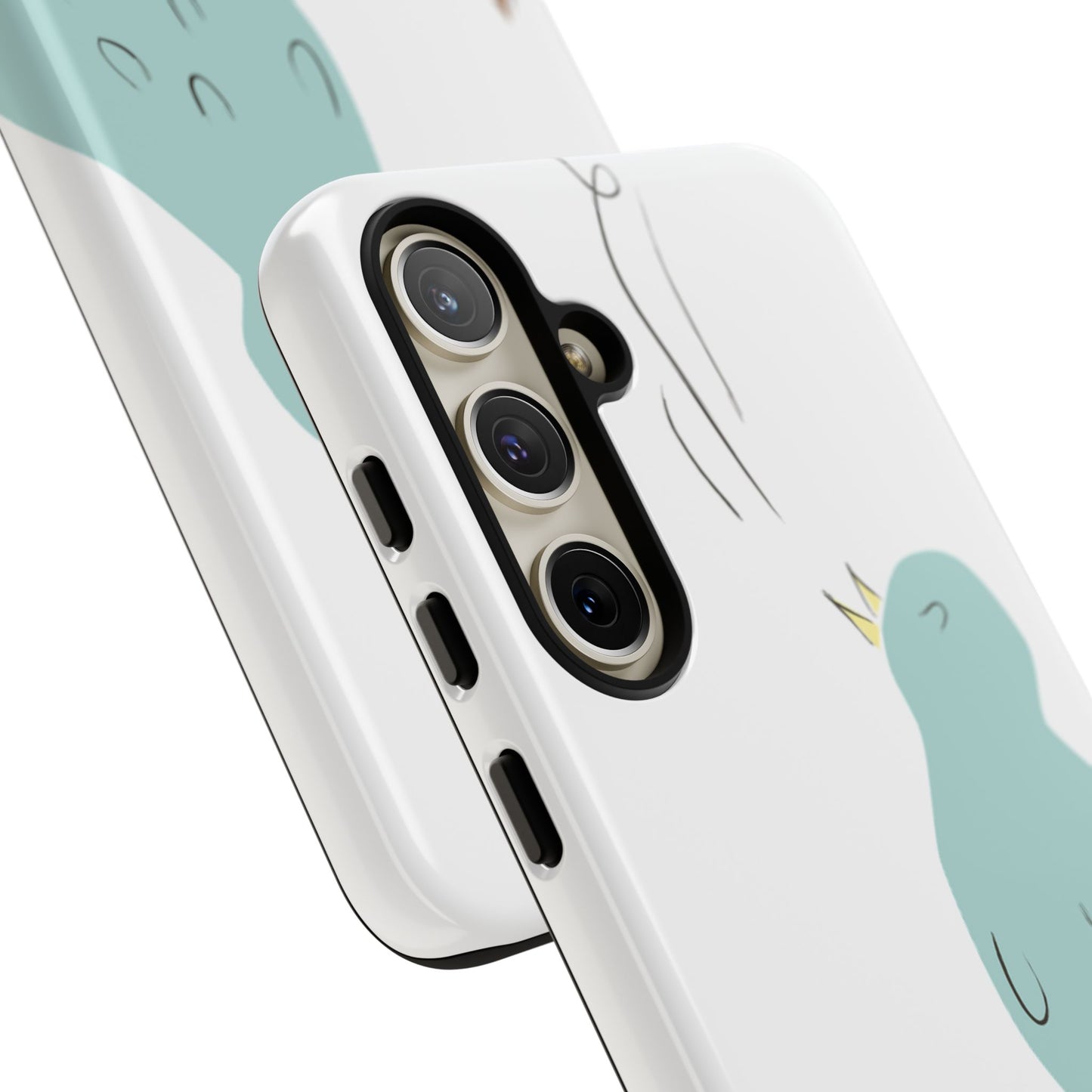 Birdsong Phone Case — Cute Blue Bird on Branch Protective Case