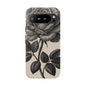 Black Rose Phone Case, Tough Cases with Floral Design, Elegant Tech Accessory, Gift for Flower Lovers, Stylish Protection