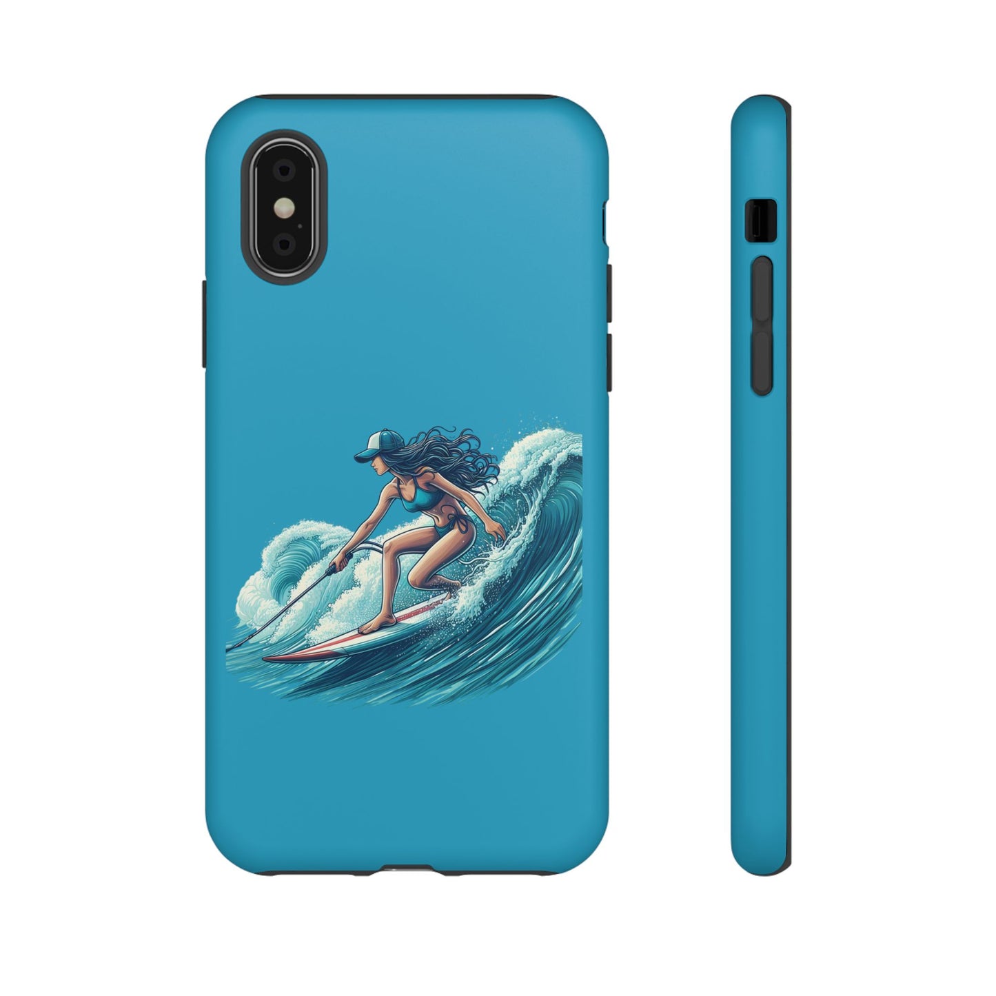 Surfing Phone Case, Coastal Vibes Phone Cover, Tough Cases for Beach Lovers, Ocean Art Phone Accessories, Summer Gift Idea