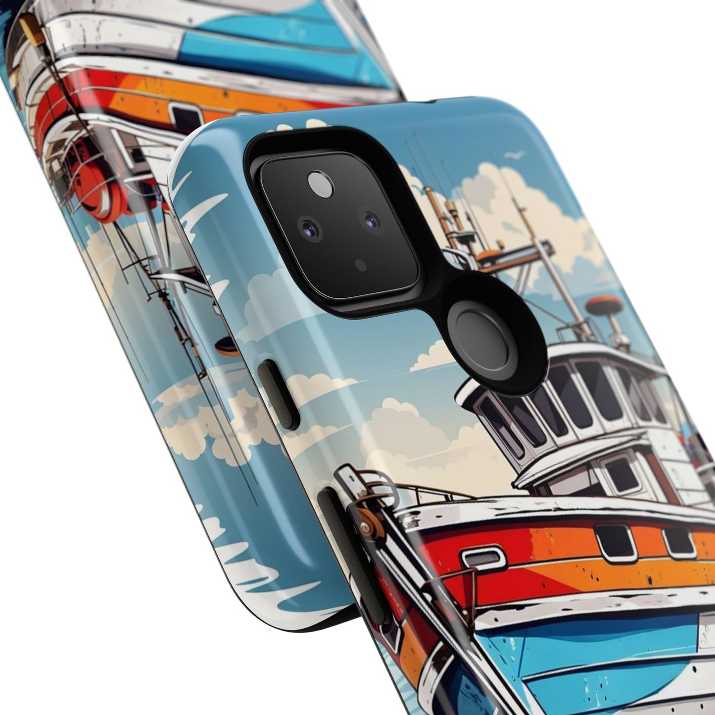 Colorful Fishing Boat Phone Case | Nautical Gift, Marine Design, Coastal Aesthetic, Summer Vibes, Sea Lover's Accessory