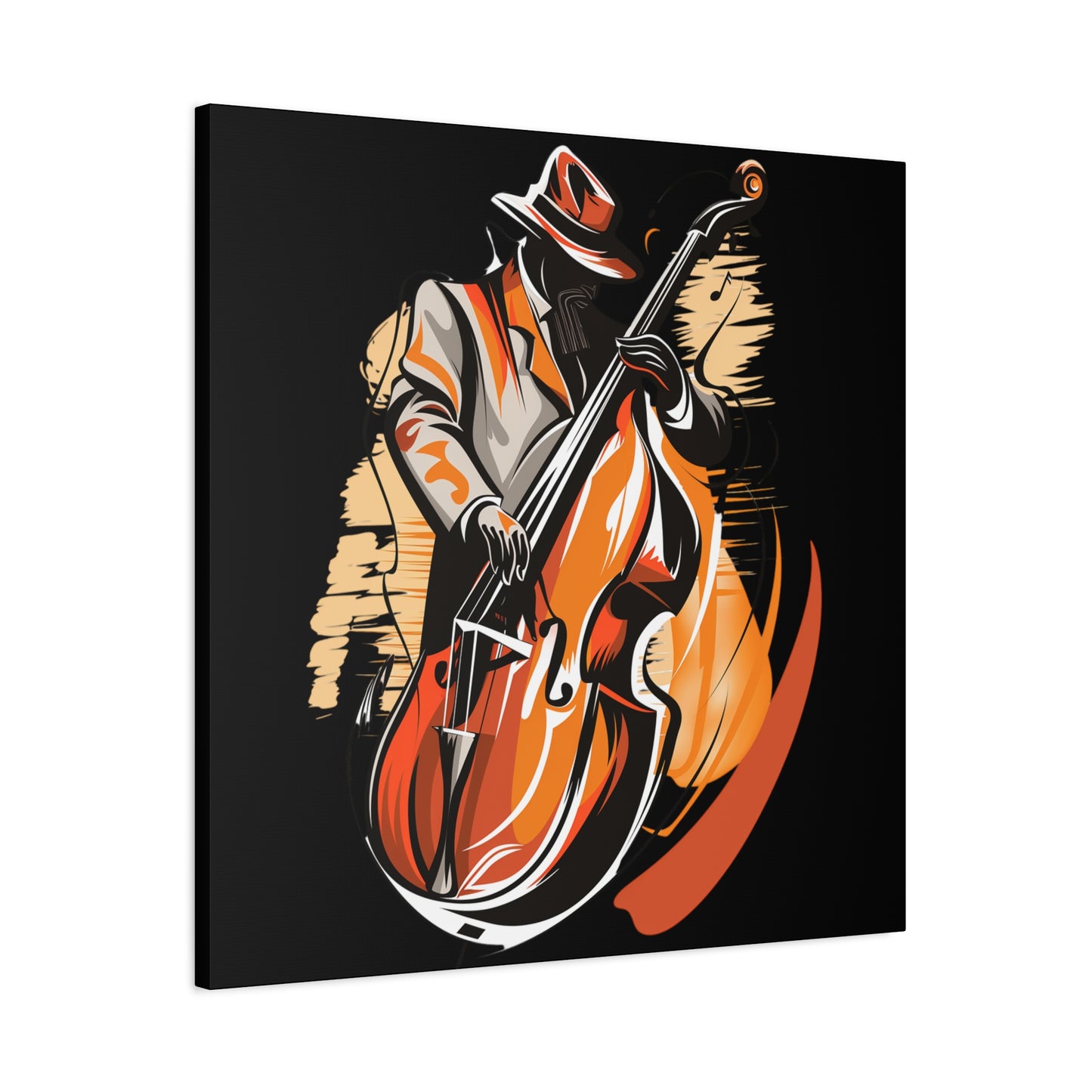 Matte Canvas, Stretched, 1.25" - Bass Player