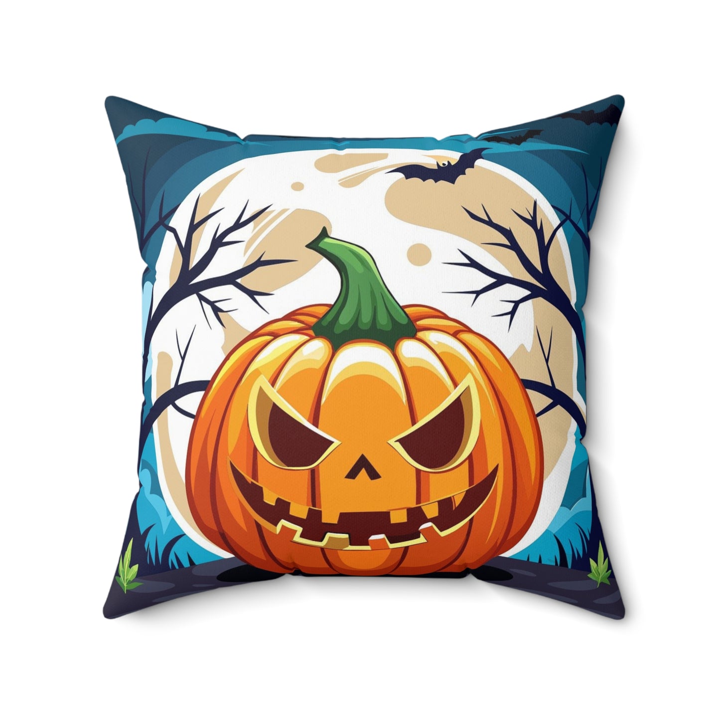 Halloween Pumpkin Decorative Pillow, Fall Home Decor, Spooky Cushion, Living Room Accent, Autumn Pillow