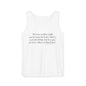 Inspirational Quote Tank Top for Men Women