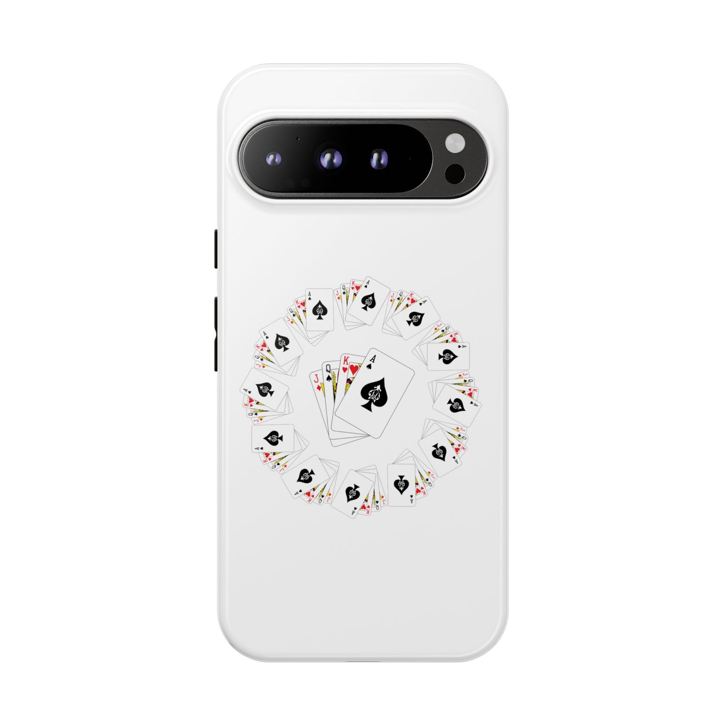 Tough Cases Phone Case, Floral Playing Cards Design, Cute Gift for Gamers, Unique Accessories for Friends, Fun Party Favor