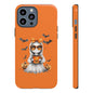 Halloween Ghost Phone Case, Cute Cat Ghost Case, Autumn Phone Cover, Spooky Season Gift, Trick or Treat Case