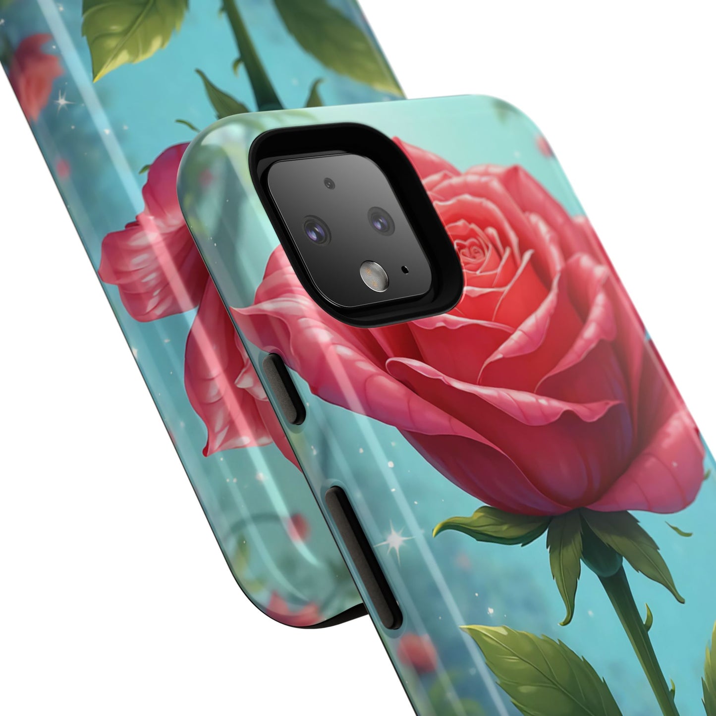 Floral Phone Case, Tough Cases with Elegant Rose Design, Stylish iPhone Cover, Rose Flower Gift for Nature Lovers, Unique Mobile Accessories