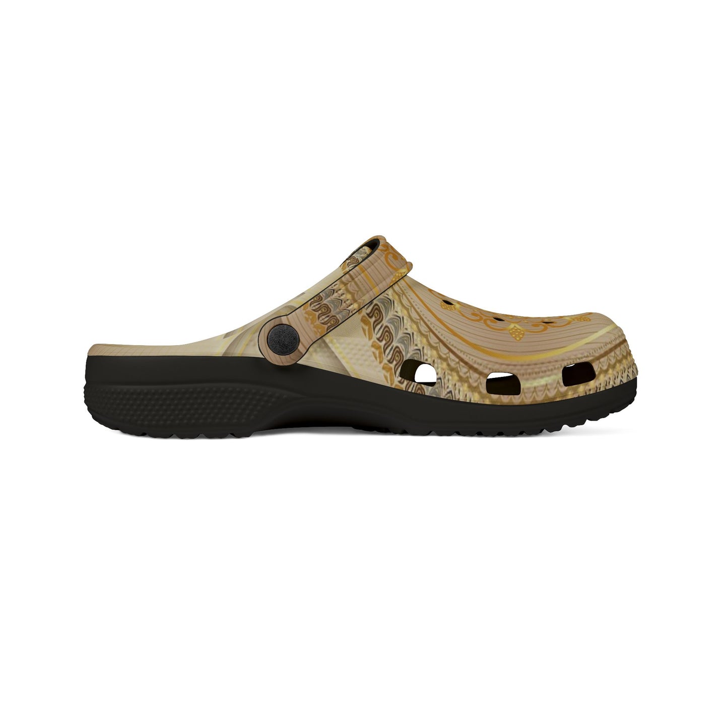 Golden Mandala EVA Foam Clogs — Comfortable Slip-On Garden Shoes