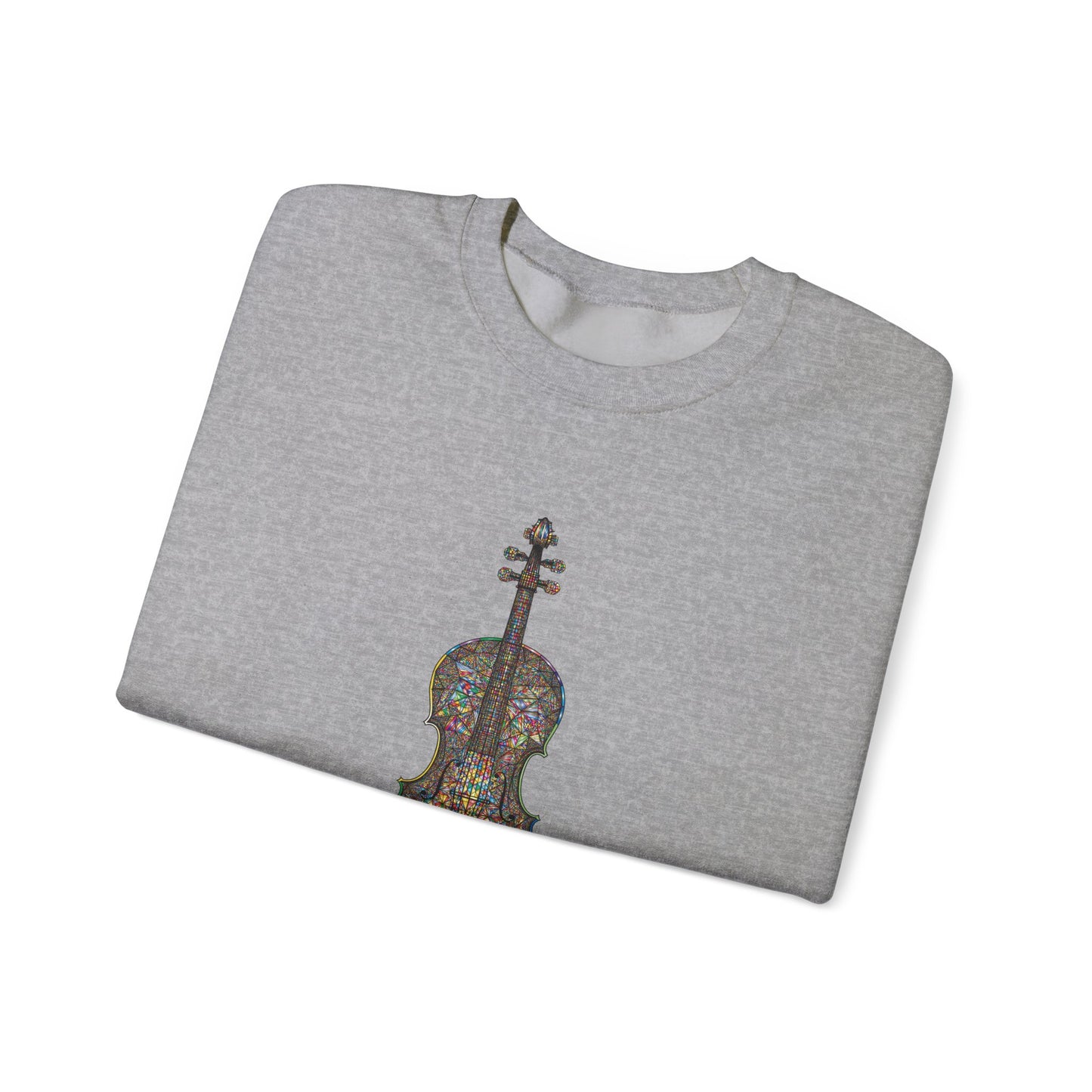 Stylish Violin Art Sweatshirt, Music Lover Gift, Cozy Crewneck, Perfect for Concerts, Music Festivals, Unisex Apparel, Gift for Musicians