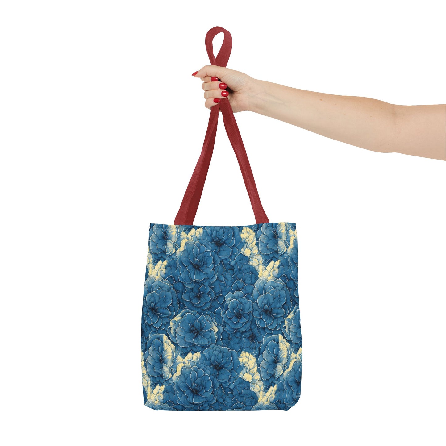 Floral Blue Peony Tote