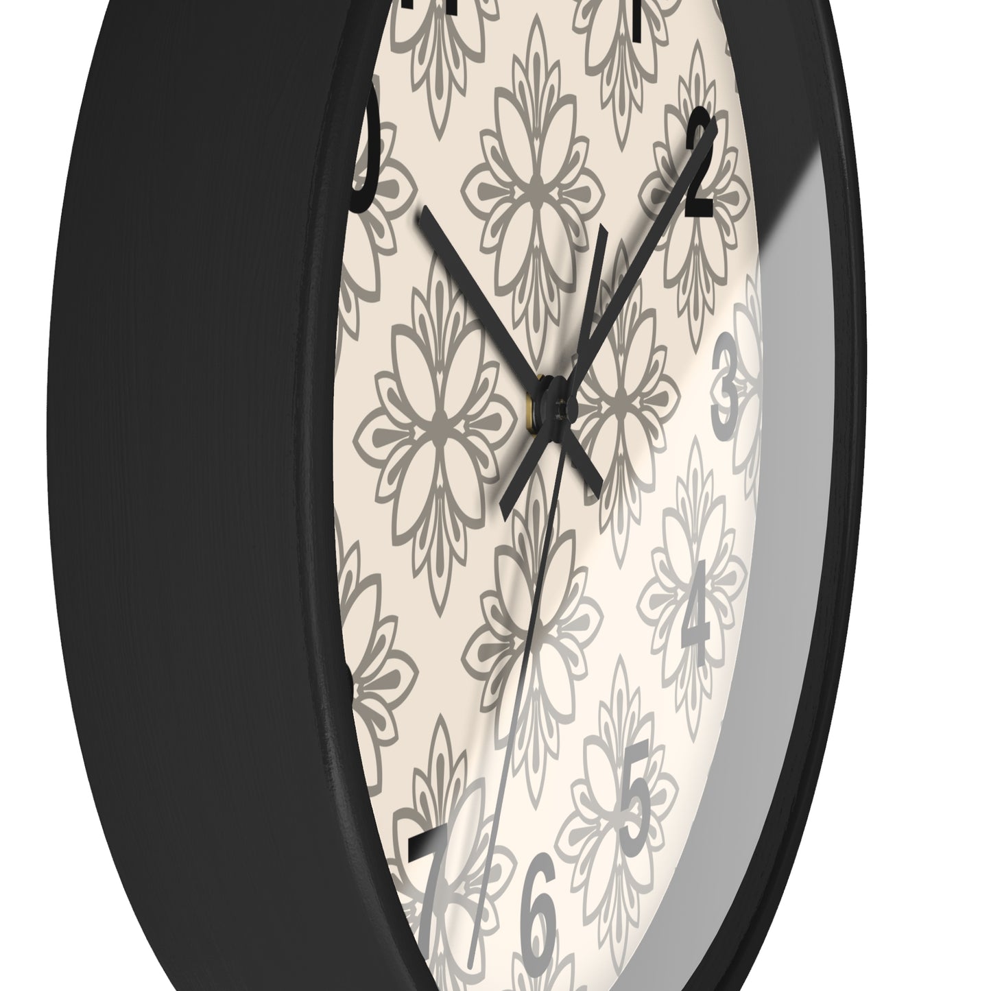 Elegant Floral Wall Clock - Home Decor, Modern Timepiece, Gift for Her, Office Decor, Living Room Accent