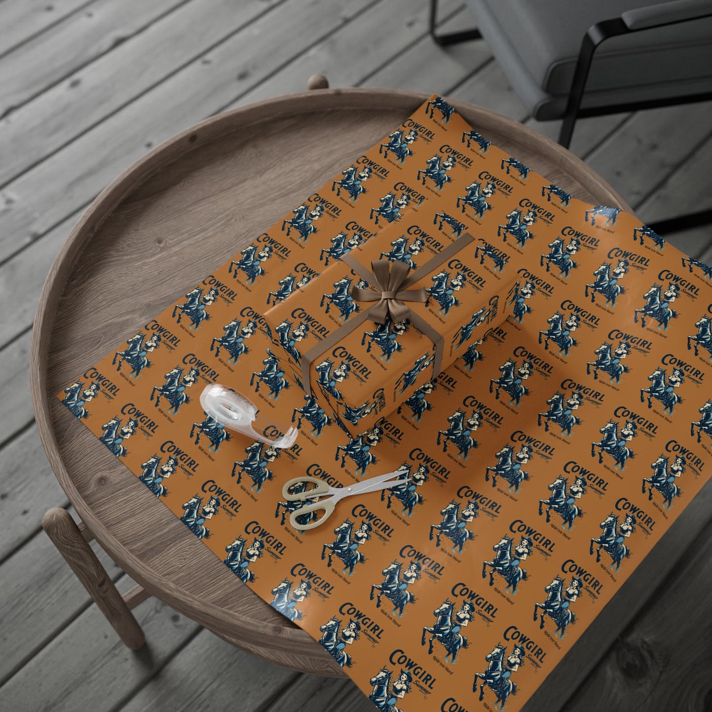 Cowgirl-Themed Wrapping Paper, Perfect for Birthdays, Holidays, Gift Wrapping, Western Parties, Unique Cowgirl Gifts