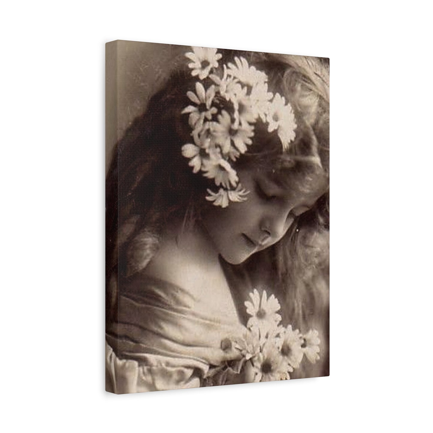Vintage Floral Portrait Canvas