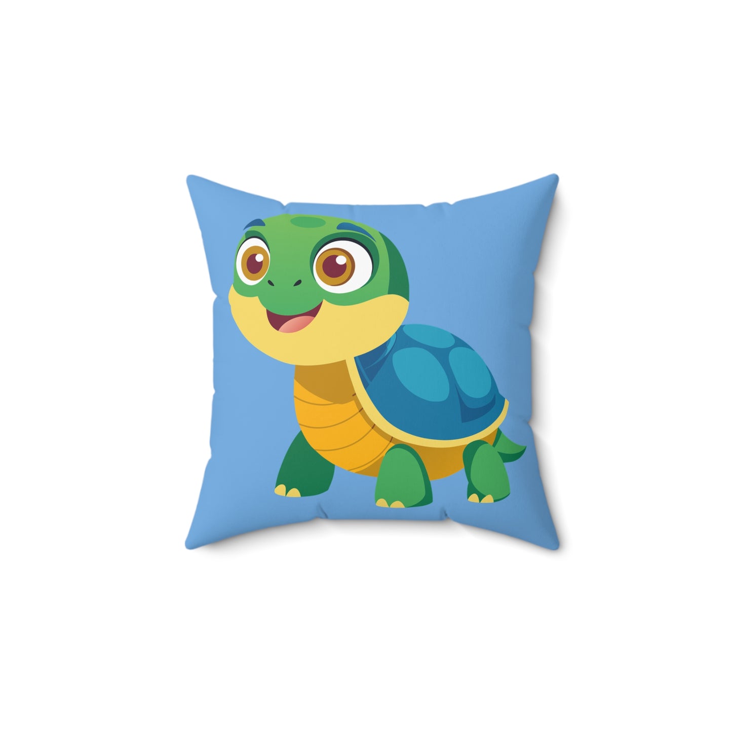 Turtle Plush Pillow, Kids Room Decor, Fun Turtle Cushion, Playful Animal Pillow,