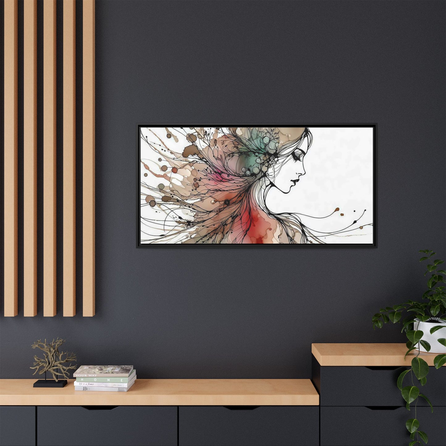 Matte Canvas, Framed (Multi-color) - Girl Whispers