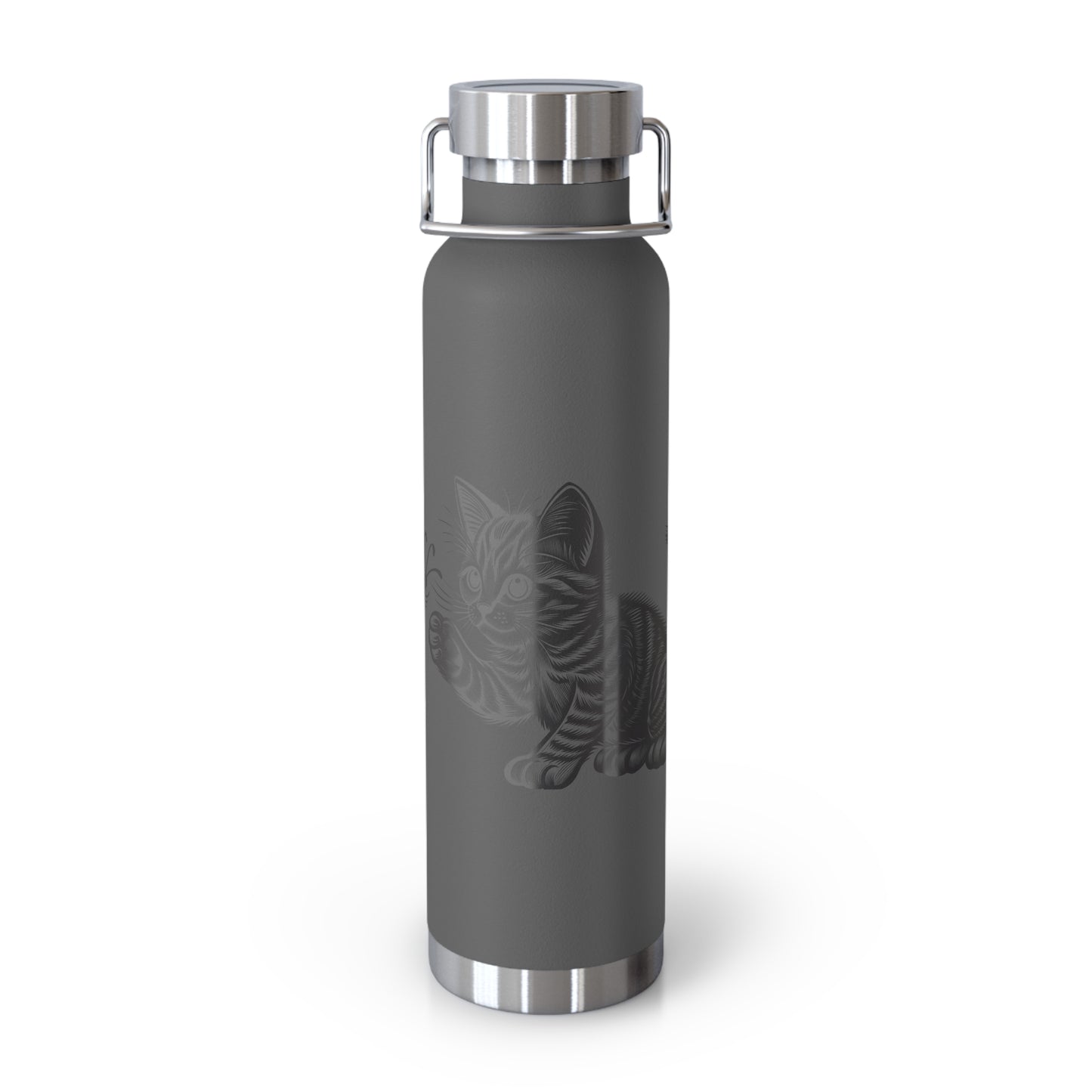 Cat and Butterfly Insulated Water Bottle, Cute Animal Flask, Travel Mug, Gift for Cat Lovers, Eco-Friendly Beverage Container