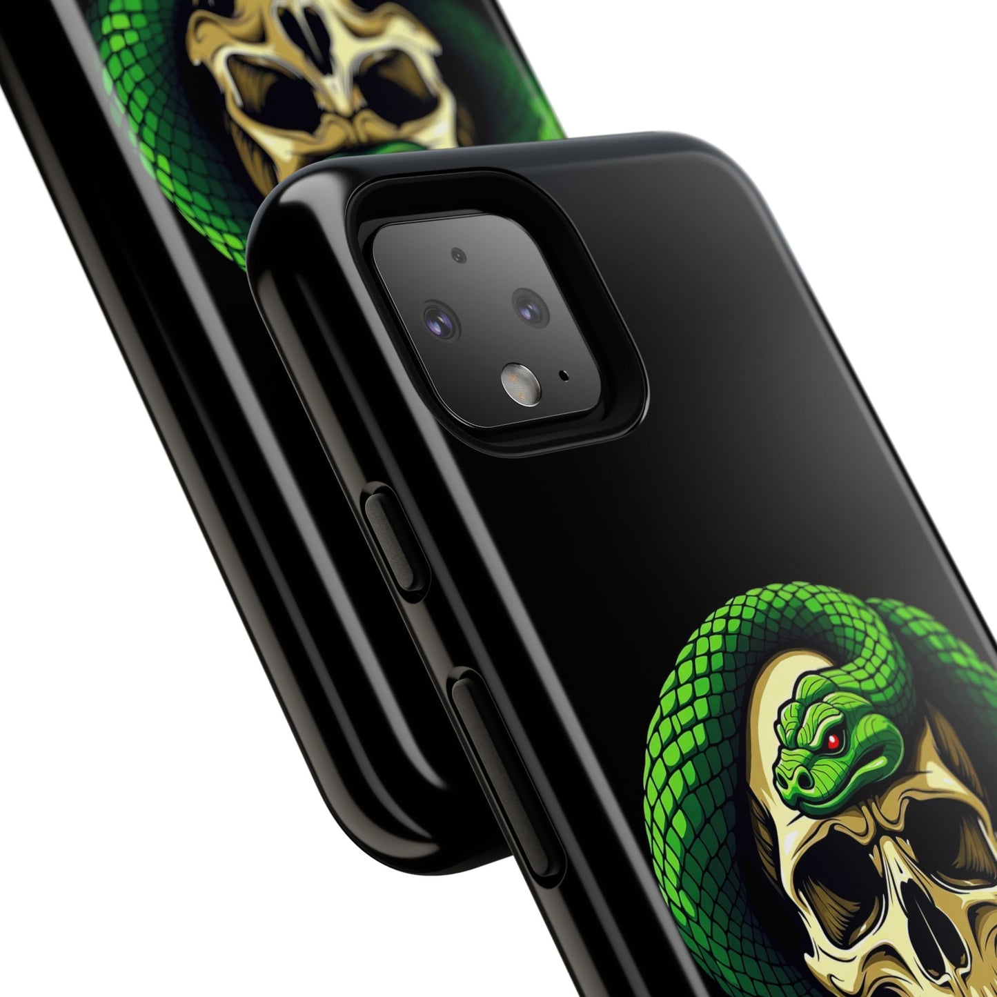 Skull & Snake Phone Case | Tough Cases, Protective Cover, Edgy Phone Accessories, Gothic Gift, Halloween Decor