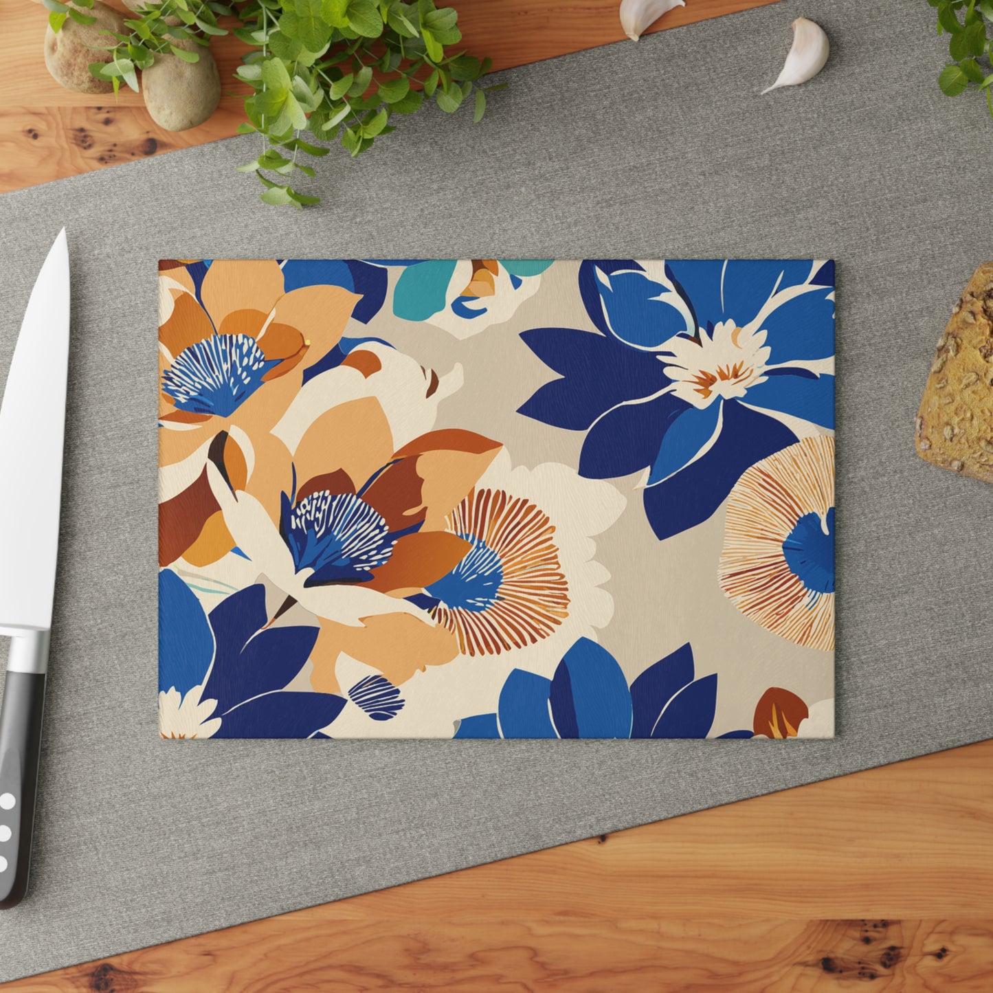 Vibrant Floral Glass Cutting Board, Kitchen Decor, Gift for Home Cooks, Wedding Present, Cooking Essentials, Unique Housewarming Gift