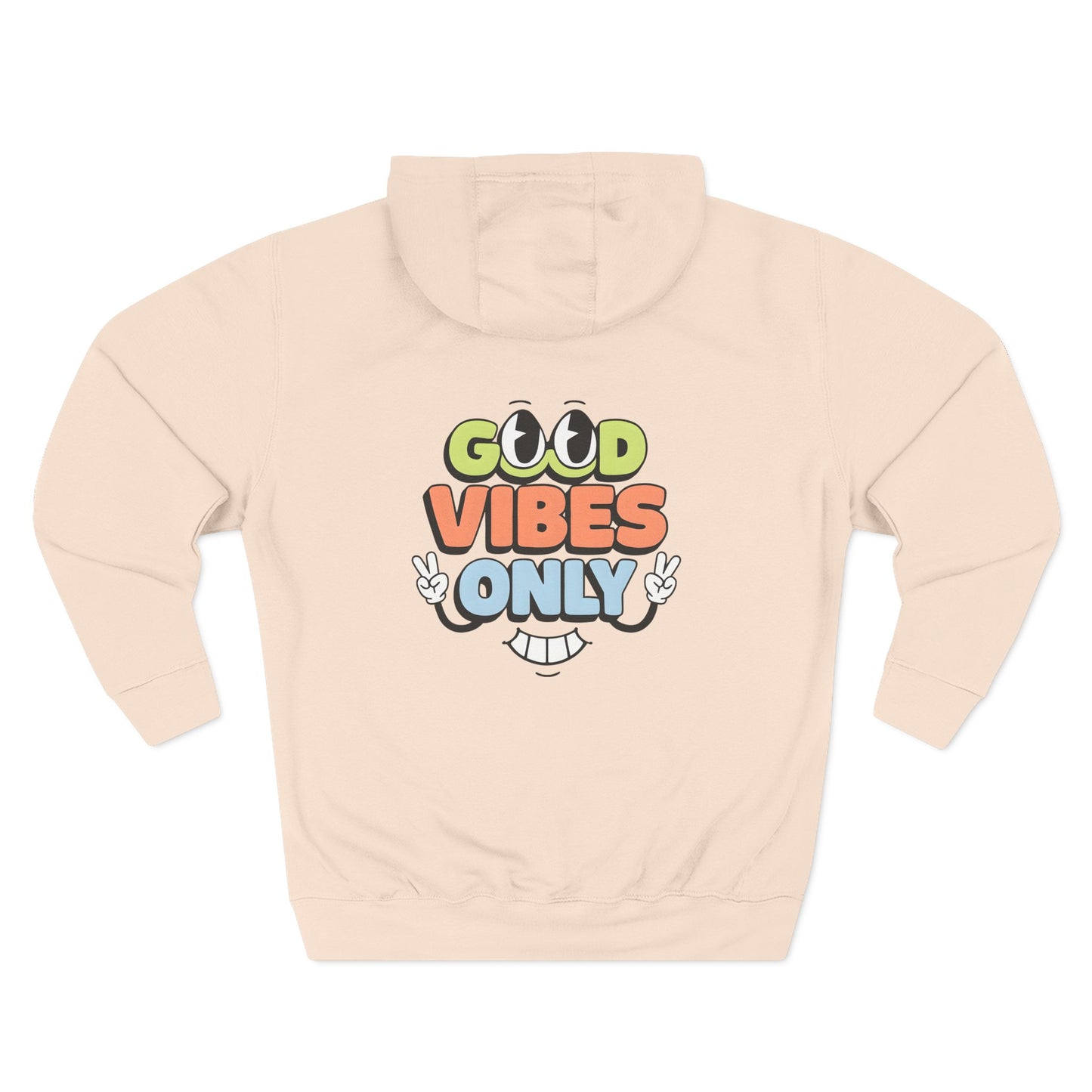Good Vibes Only Fleece Hoodie for Positive Energy Lovers, Motivational Comfort, Chill Attire, Casual Wear, Gift for Friends