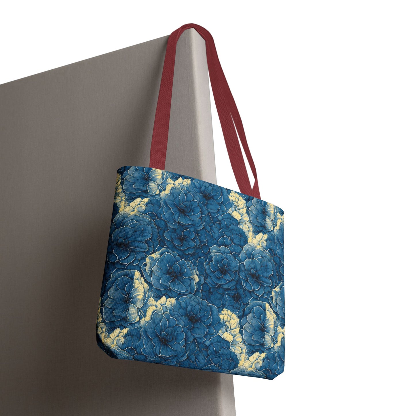 Floral Blue Peony Tote