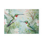 Hummingbird Glass Cutting Board – Floral Kitchen Art Serving Board