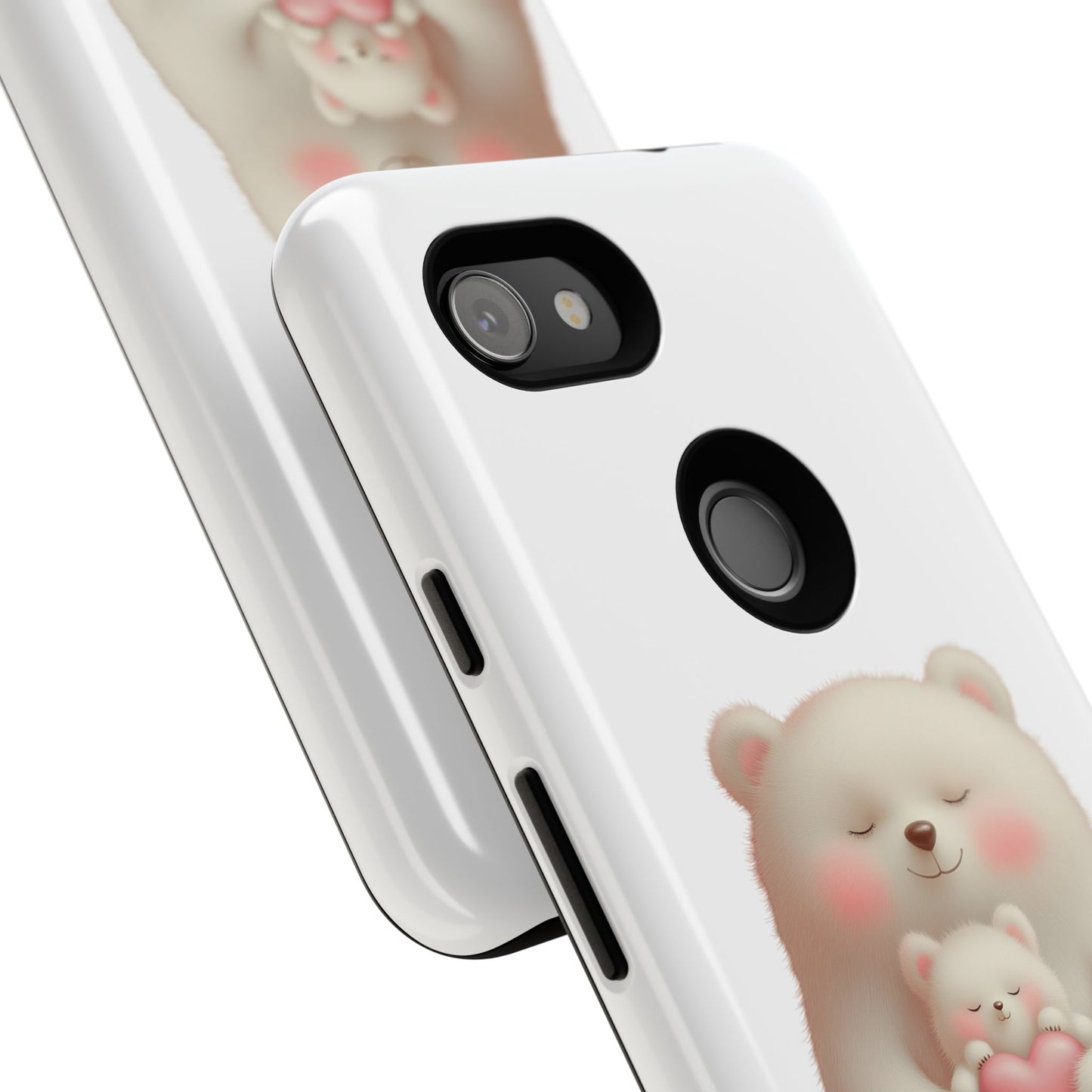 Cute Bear Phone Case, Tough Cases, Animal Lover Gift, Kids Accessories, Mother’s Day, Heartwarming Design