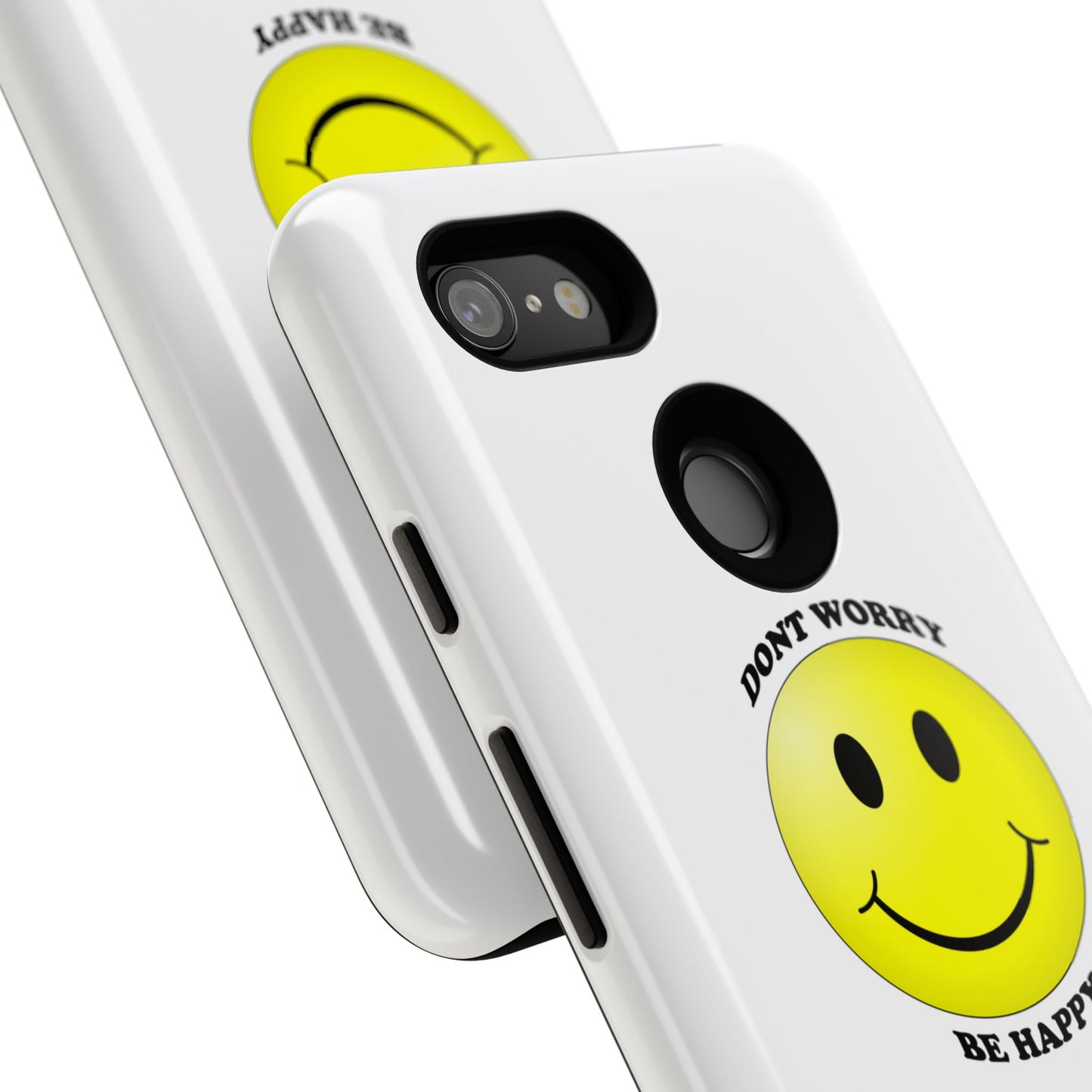 Happy Face Phone Case, Tough Cases, Don’t Worry, Be Happy, Cute Gift for Friends, Positive Vibes, Fun Mobile Accessories
