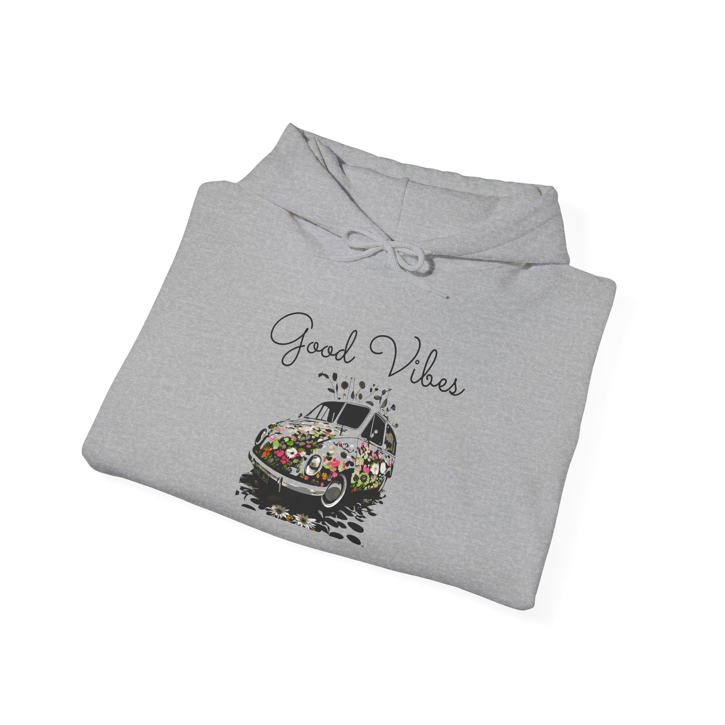 Good Vibes Hooded Sweatshirt - Unisex Heavy Blend, Cozy Gift for Friends, Casual Wear, Summer Outings, Beach Days, Chill Vibes