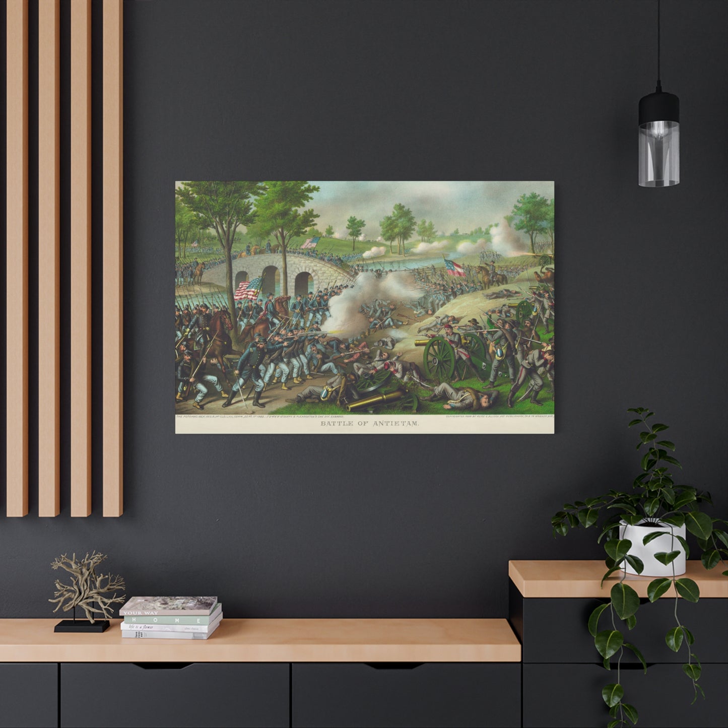 Antietam Battle Canvas Print — Civil War Historical Wall Art (Matte Stretched)