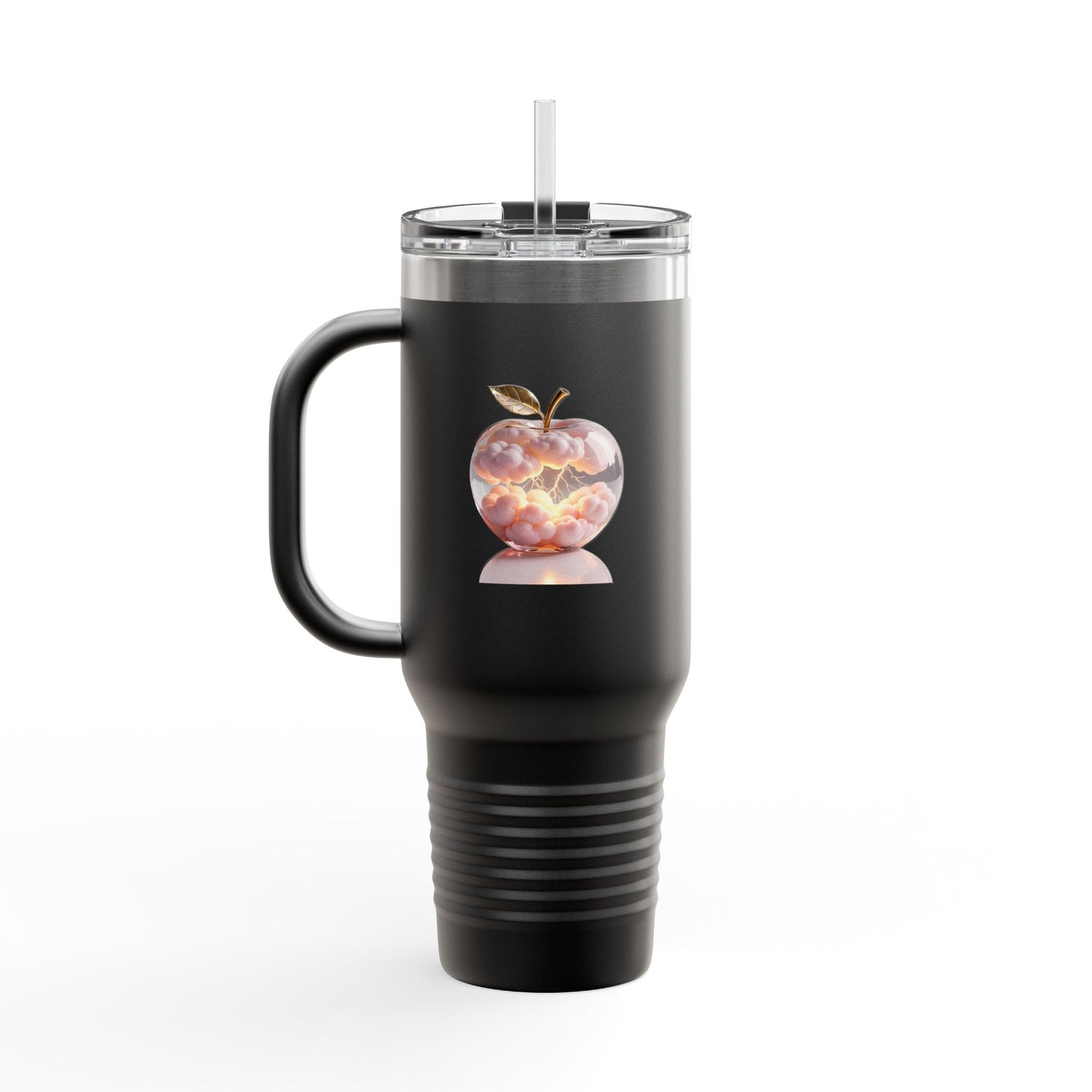 Insulated Travel Mug with Stylish Fruit Design, Customizable Travel Cup, Ideal for Gifts, Hot Cold Drinks, Coffee Lover's Companion