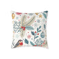 Festive Robin Holiday Pillow — Christmas Botanical Decorative Throw Pillow