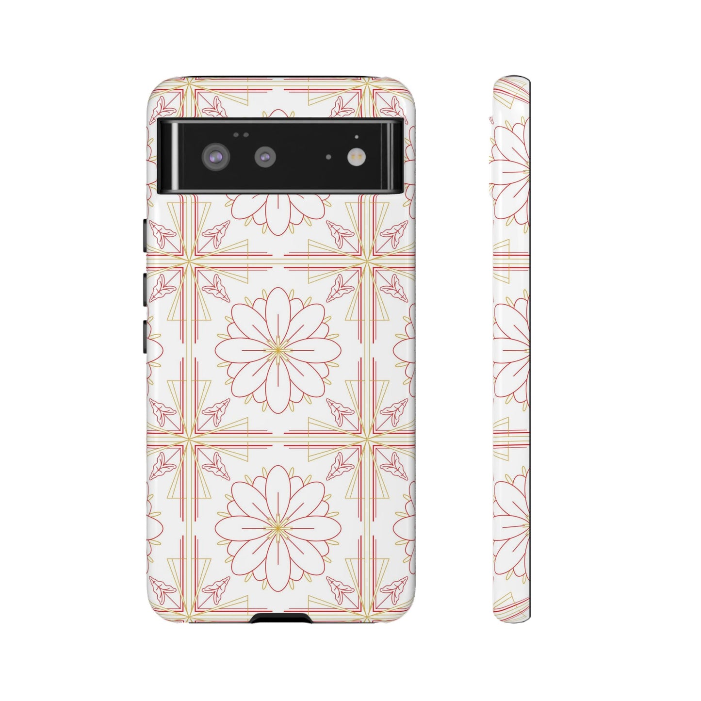 Floral Pattern Phone Case - Stylish Tough Case, Flower Design, Cute Mobile Cover, Phone Accessory, Gift for Her, Spring Style