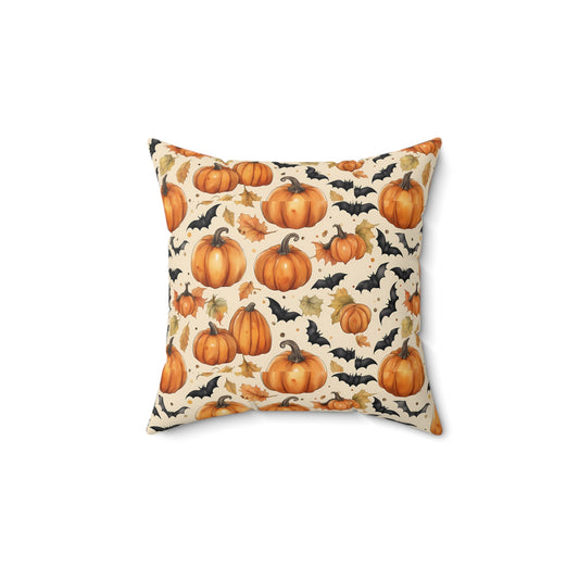 Halloween Pumpkin Bat Pillow, Decorative Throw Cushion for Fall Decor, Autumn Home Accents, Cozy Halloween Decor, Spooky Season Gift