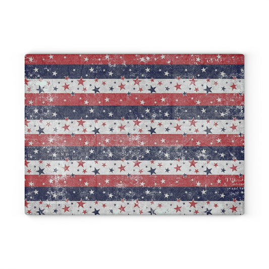 Patriotic Glass Cutting Board