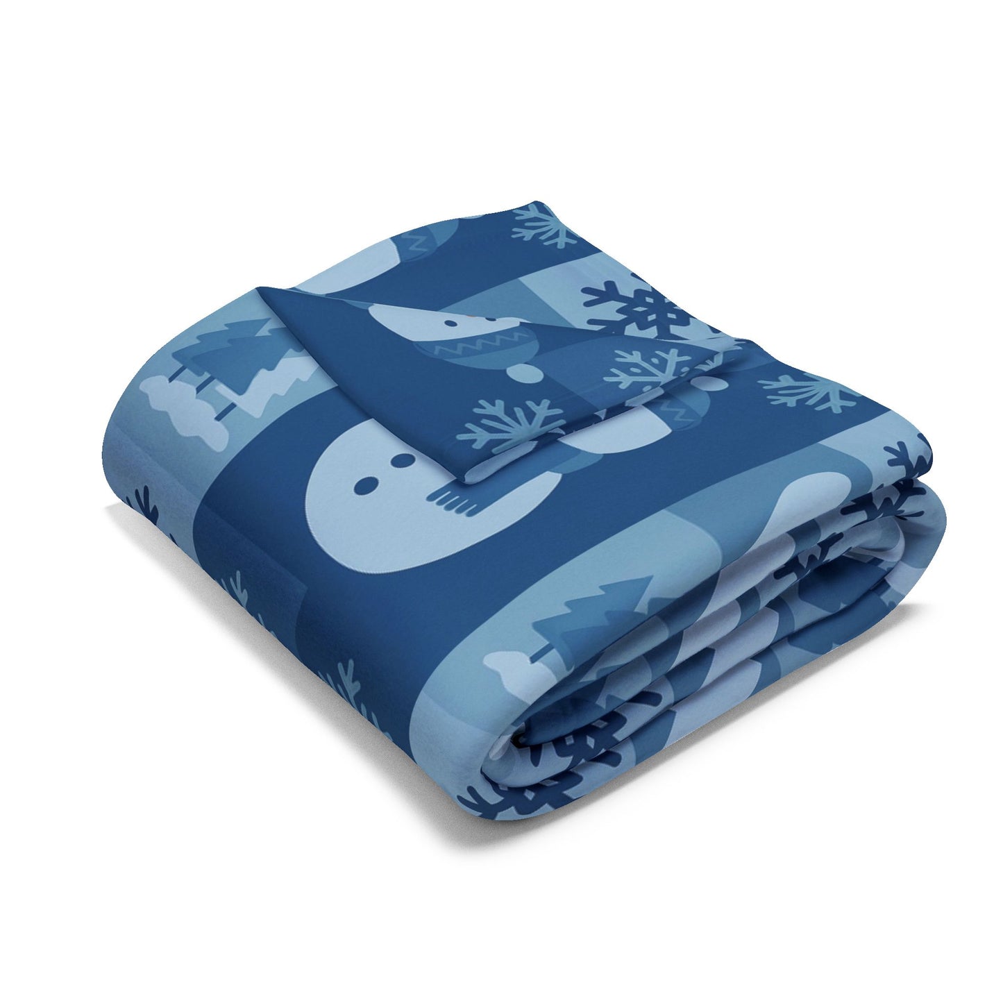 Cozy Snowman Fleece Blanket - Winter Decor, Holiday Gift, Couch Cover, Christmas Throw, Plush Blanket