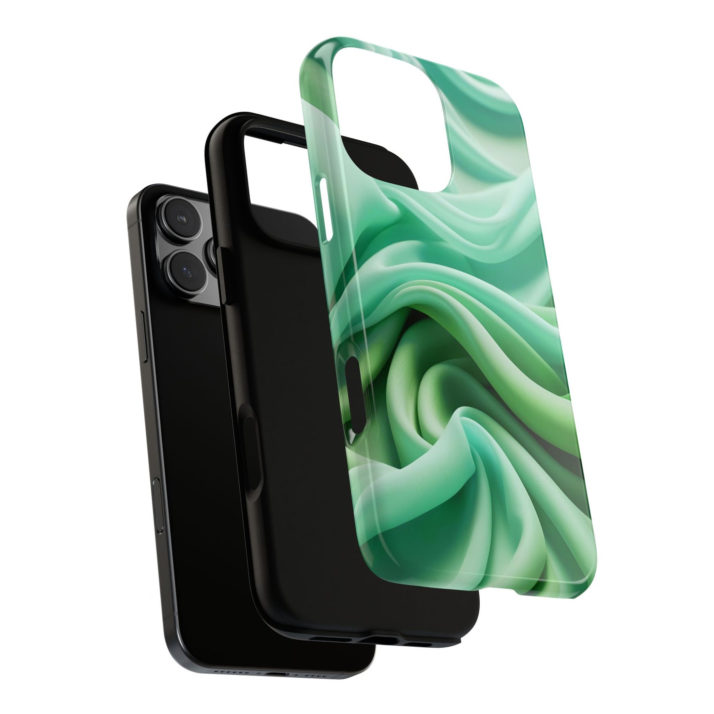 Stylish Phone Case, Tough Case, Green Abstract Design, Cell Phone Cover, Unique Gift, Trendy Accessory