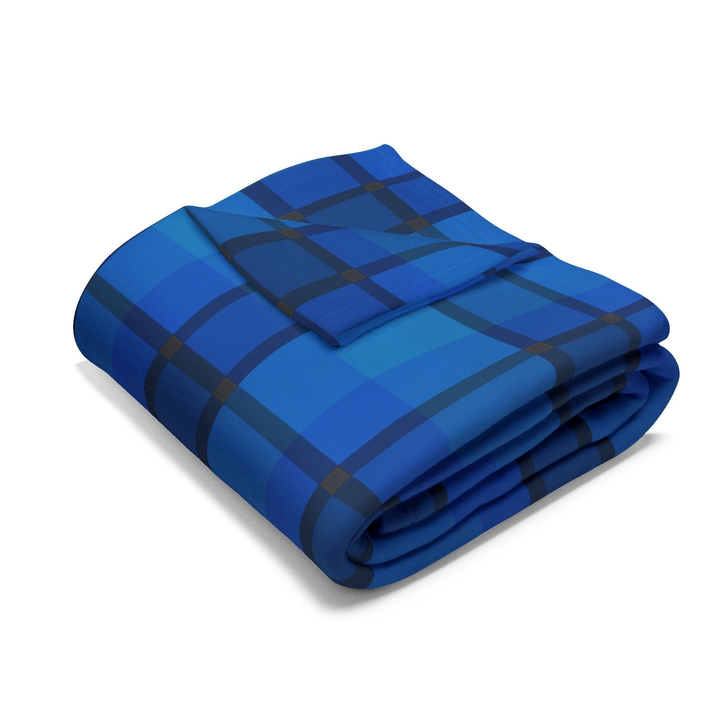 Cozy Arctic Fleece Blanket, Blue Plaid Throw, Warm Winter Decor, Home Gift, Hygge Style, Cozy Blanket for All Occasions