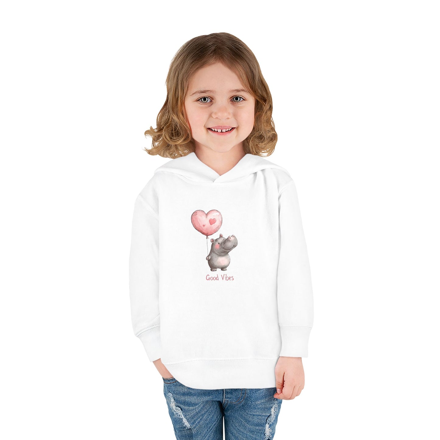 Good Vibes Toddler Hoodie, Cute Kids Pullover, Fleece Jacket, Fun Gifts for Toddlers, Baby Shower Present, Birthday Outfit