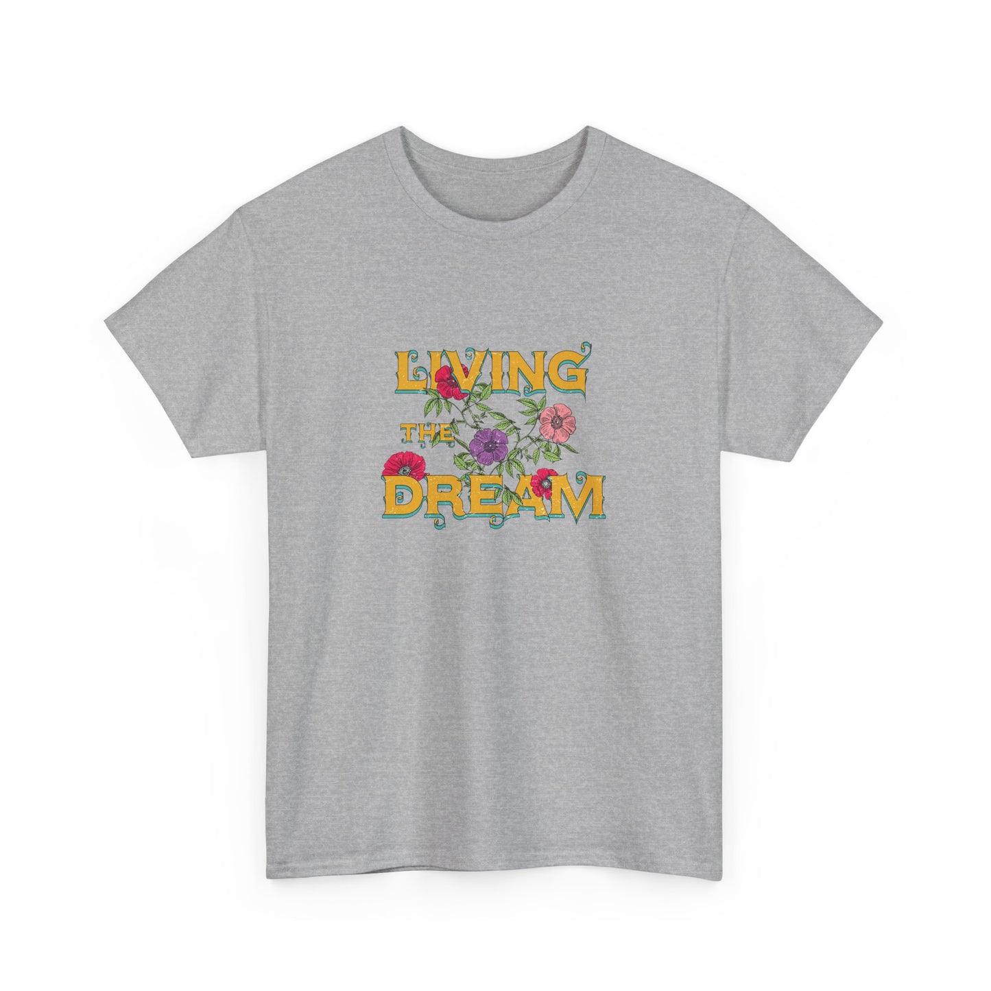 Living the Dream Floral Tee, Unisex Cotton T-Shirt, Inspirational Gift, Casual Everyday Wear, Flower Graphic Shirt, Summer Wardrobe [...]