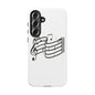 Musical Notes Phone Case — Black Treble Clef Music Staff Tough Case