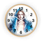 Serene Virgin Mary Wall Clock - Spiritual Home Decor, Religious Gift, Timeless Artistic Piece, Faith-Based Office Accessory
