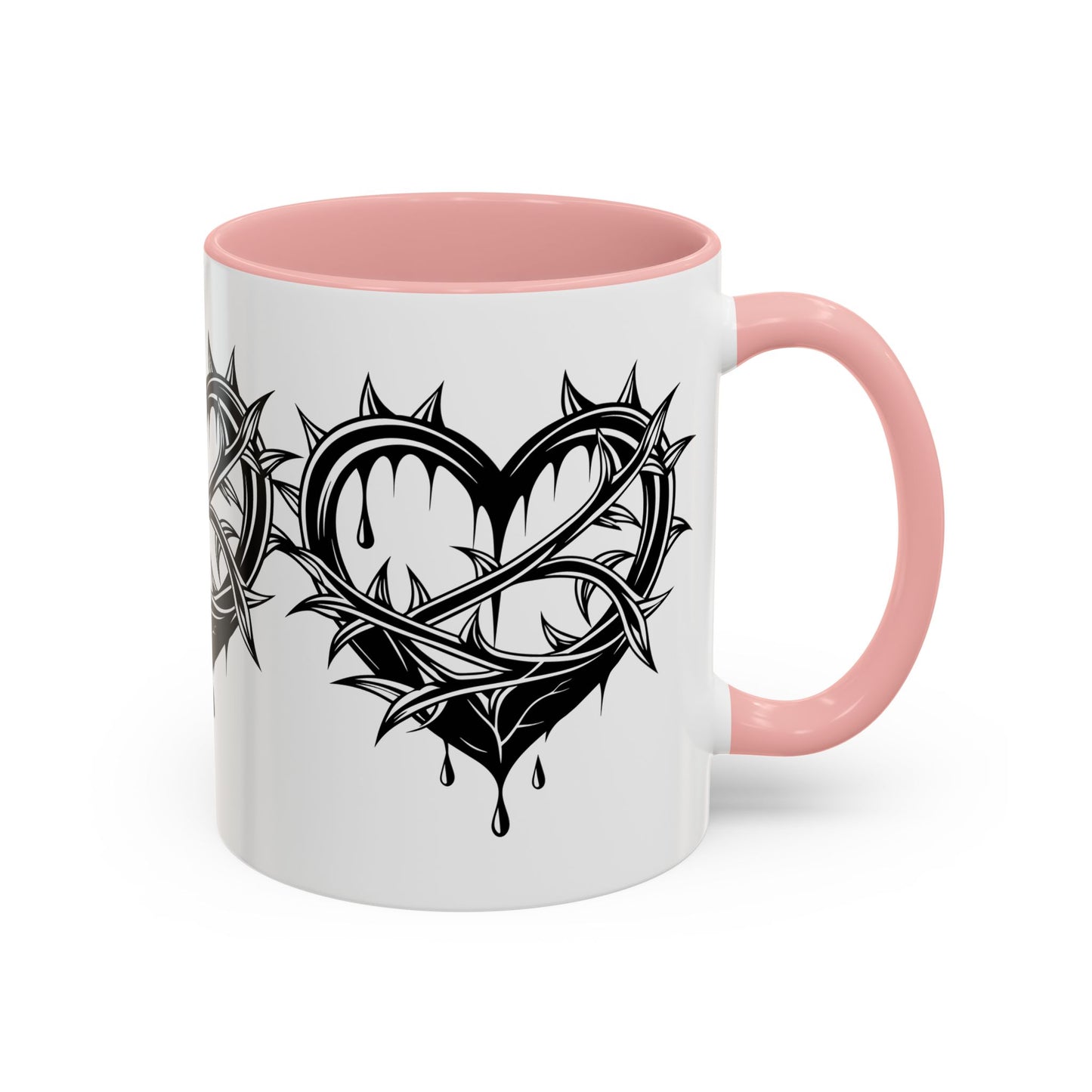 Gothic Heart Mug, Unique Art Coffee Cup for Gifting, Gothic Home Decor, Perfect for Friends, Gothic Style Drinkware