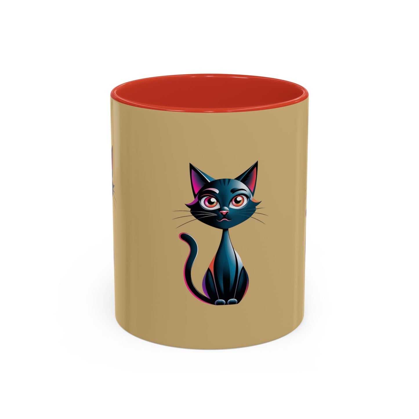 Cute Cat Accent Coffee Mug - Perfect for Cat Lovers, Gift for Birthdays, Home Decor, Animal Enthusiasts, Fun Kitchenware