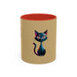 Cute Cat Accent Coffee Mug - Perfect for Cat Lovers, Gift for Birthdays, Home Decor, Animal Enthusiasts, Fun Kitchenware