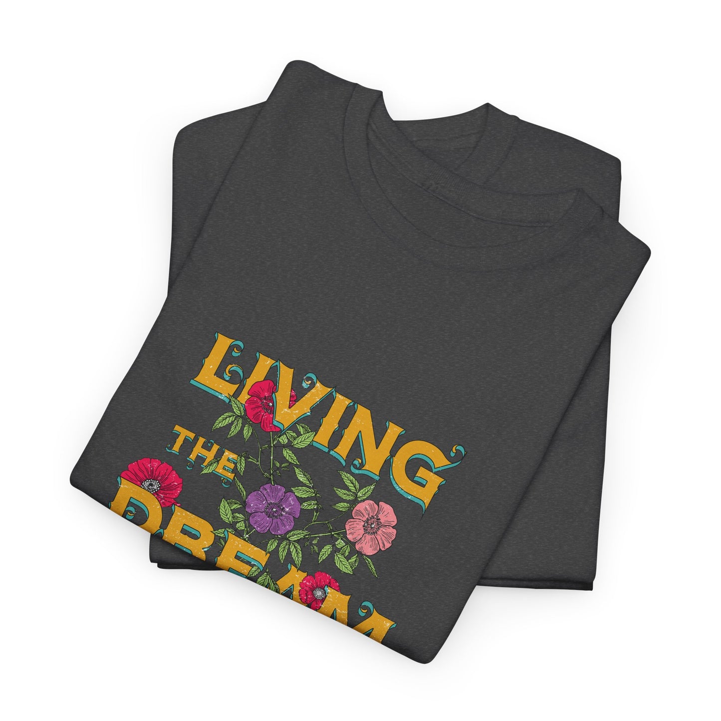 Living the Dream Floral Tee, Unisex Cotton T-Shirt, Inspirational Gift, Casual Everyday Wear, Flower Graphic Shirt, Summer Wardrobe [...]