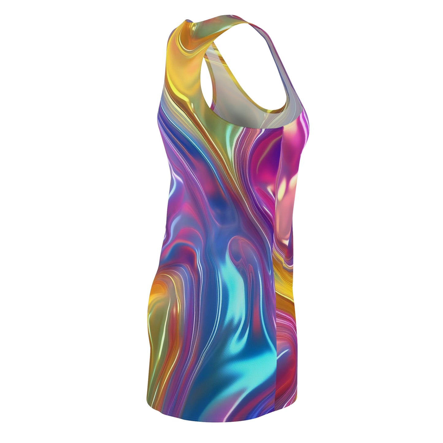 Colorful Swirl Racerback Dress, Summer Fashion, Party Outfit, Beach Wear, Festival Dress, Gift for Her