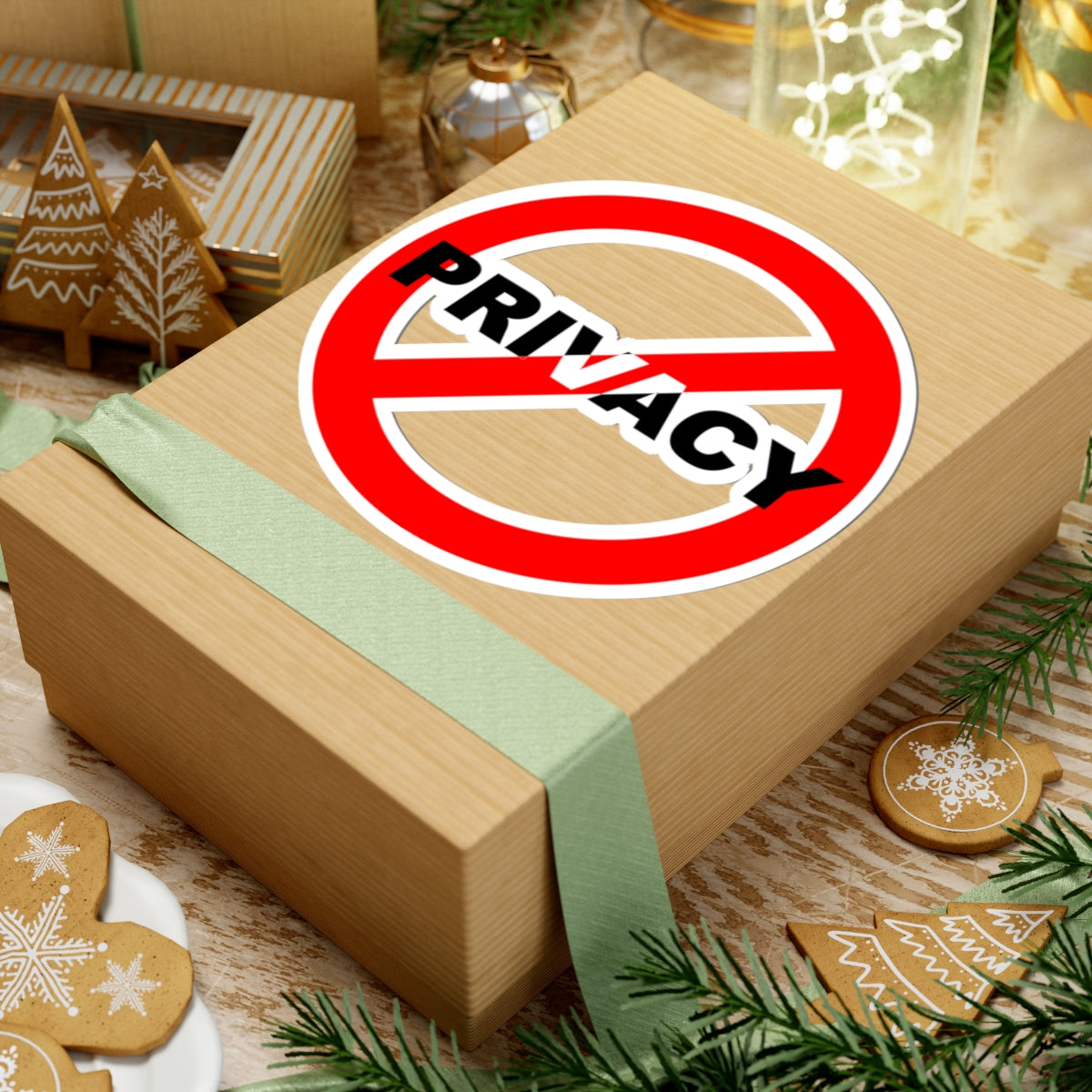 Anti-Privacy Kiss-Cut Stickers for Laptop & Decor