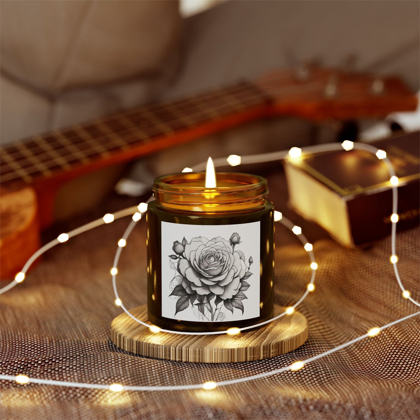 Rose Scented Candle - Coconut Apricot Wax, Relaxing Aromatherapy, Home Decor, Gifts for Her, Eco-friendly Candle