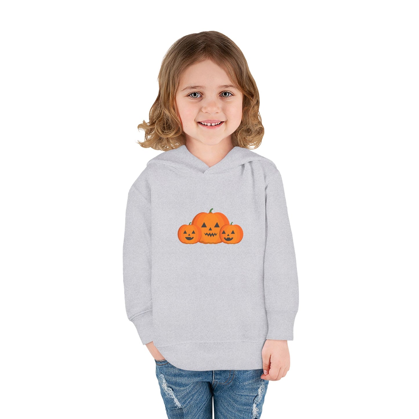 Halloween Pumpkin Toddler Hoodie, Cozy Autumn Wear, Kid's Holiday Sweatshirt, Fall Outfit, Trick-or-Treat Apparel
