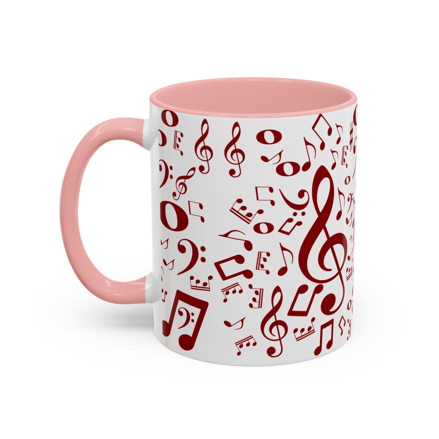 Accent Coffee Mug (11, 15oz) - Musical Notes